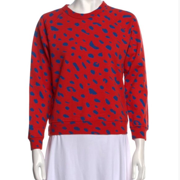 Clare V Tops - Clare V Animal Jaguar Print Sweatshirt XS, Red